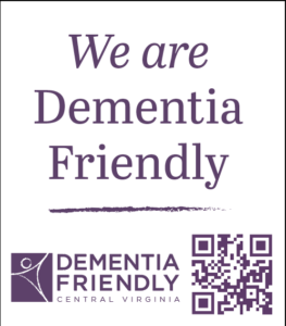 We are Dementia Friendly window cling